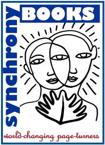 Full Synchrony Books logo, designed by Clare Galloway.